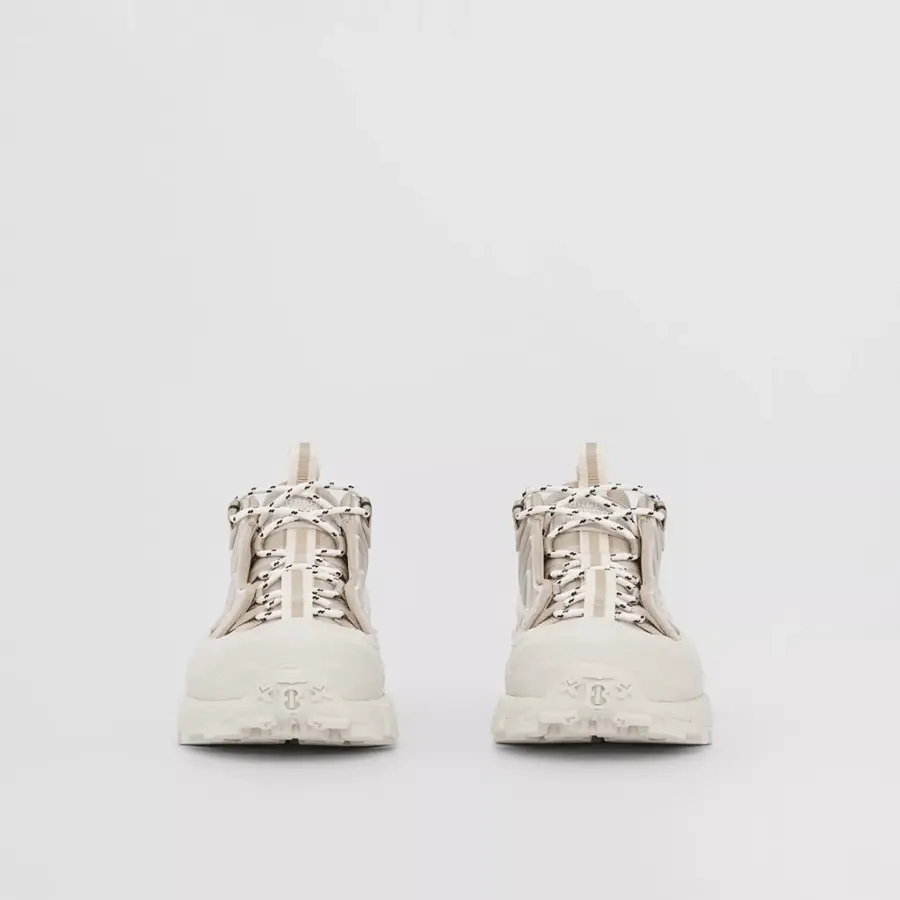 Giày Burberry Check Cotton Arthur Sneakers 'Soft Fawn' - Ảnh 4