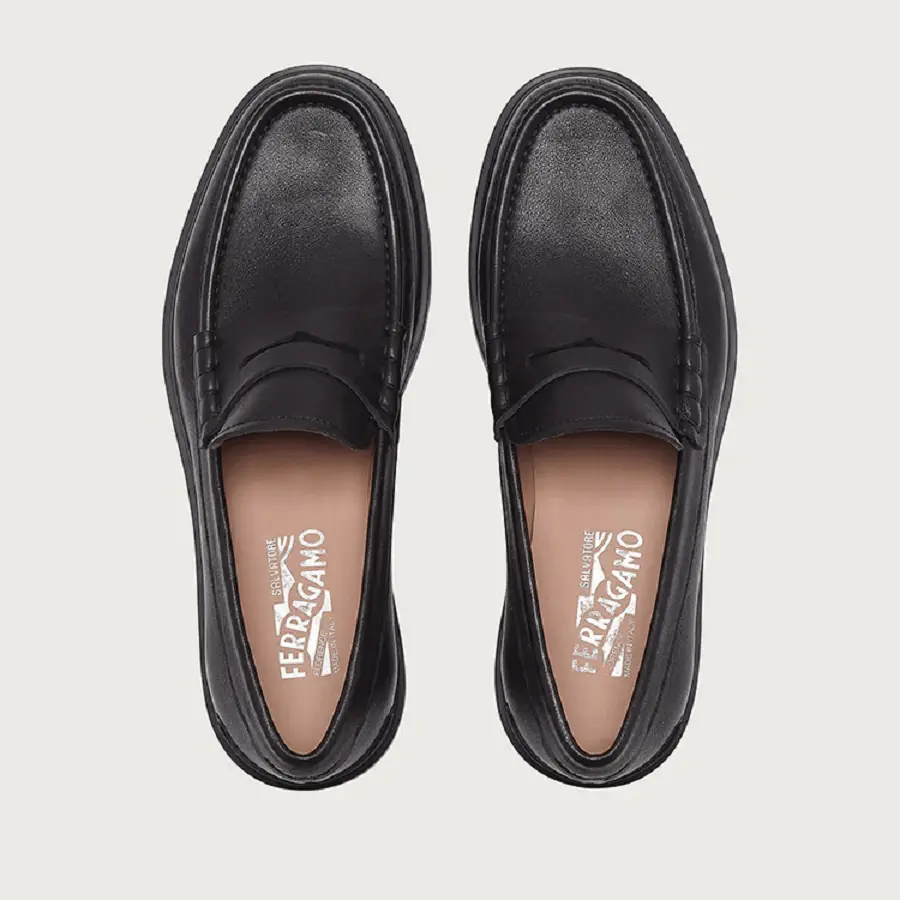 Giày Salvatore Ferragamo Penny Loafer 'Black' 020233-742243 - Ảnh 4