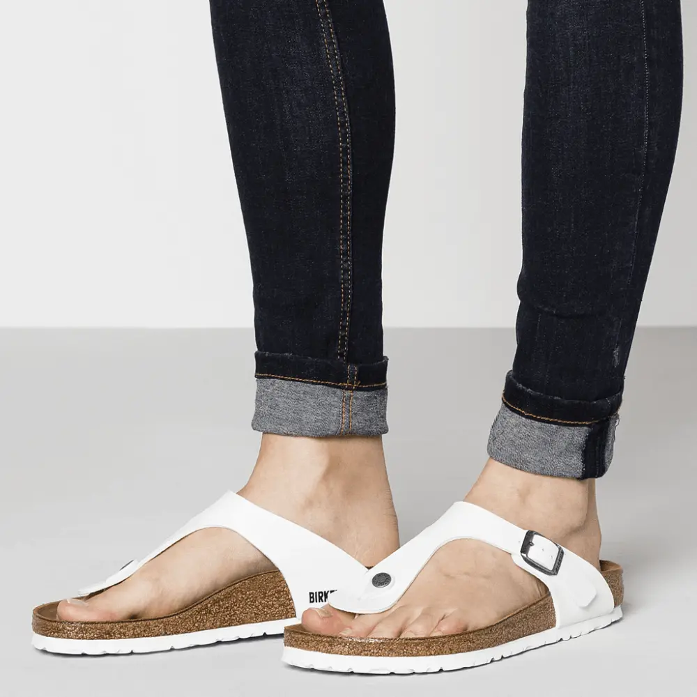 Alternative view of Dép Birkenstock Gizeh Birko Flor 'White' 745531