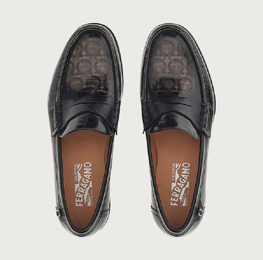 Giày Salvatore Ferragamo Penny Loafer ‘Black Cumin’ 020232-749418 - Ảnh 4