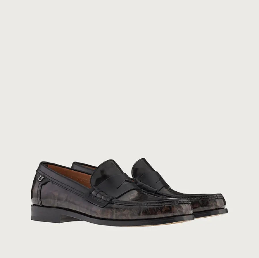 Giày Salvatore Ferragamo Penny Loafer ‘Black Cumin’ 020232-749418 - Ảnh 2