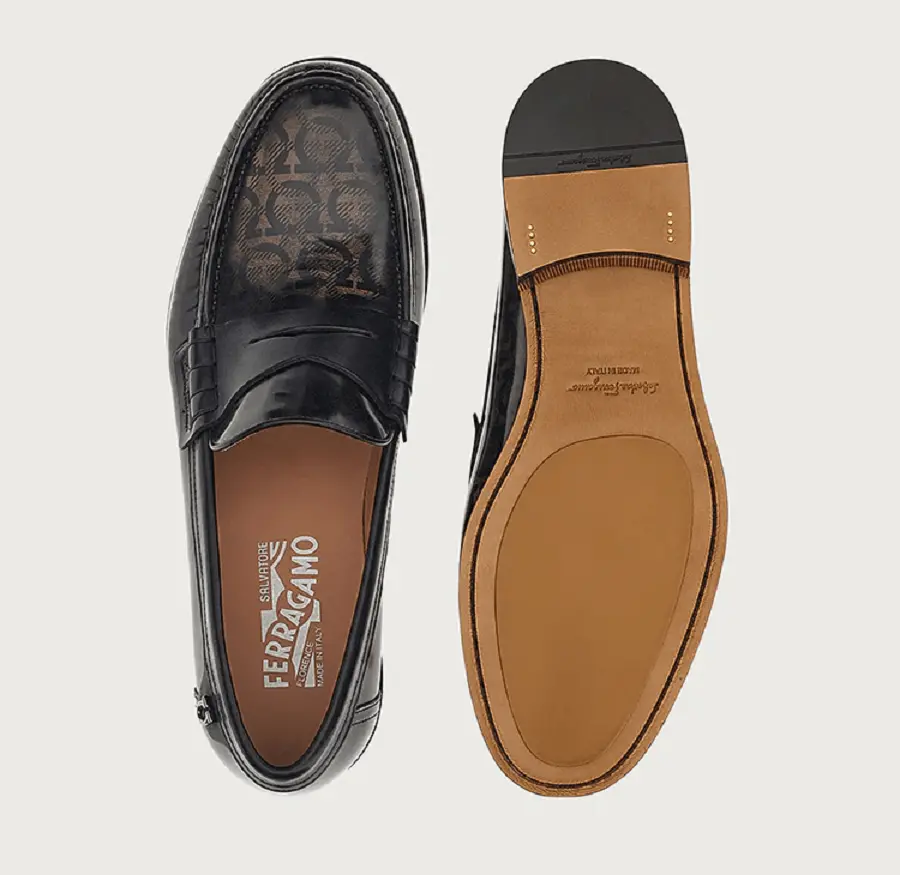 Giày Salvatore Ferragamo Penny Loafer ‘Black Cumin’ 020232-749418 - Ảnh 3