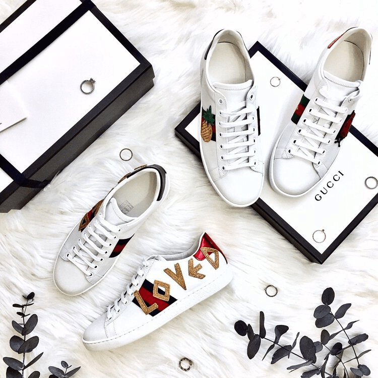 Giày Gucci Wmns Ace 'Loved' 505328-DOPE0-9095 - Ảnh 2