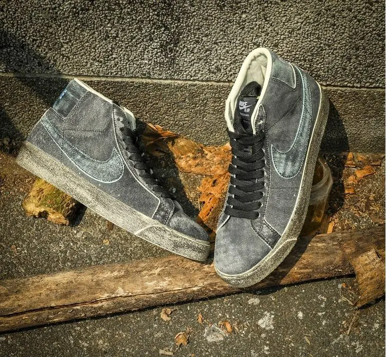 Alternative view of Giày Nike Zoom Blazer Mid Premium SB 'Faded Black' DA1839-001