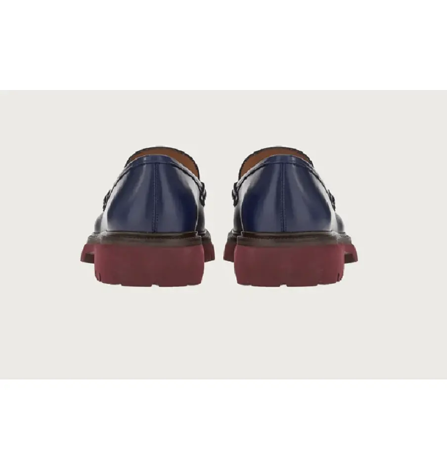 Giày Salvatore Ferragamo Gancini Loafer 'Marine Blue' 02B200-753160 - Ảnh 5