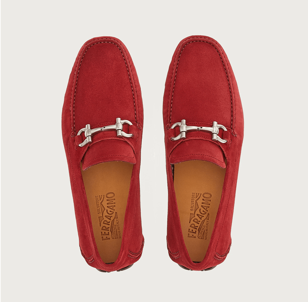 Giày Salvatore Ferragamo Driver Gancini 'Pomegranate' 020350-753171 - Ảnh 3