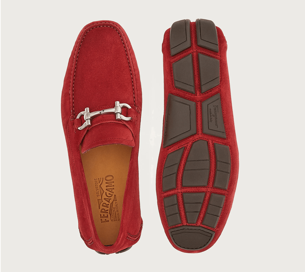 Giày Salvatore Ferragamo Driver Gancini 'Pomegranate' 020350-753171 - Ảnh 4