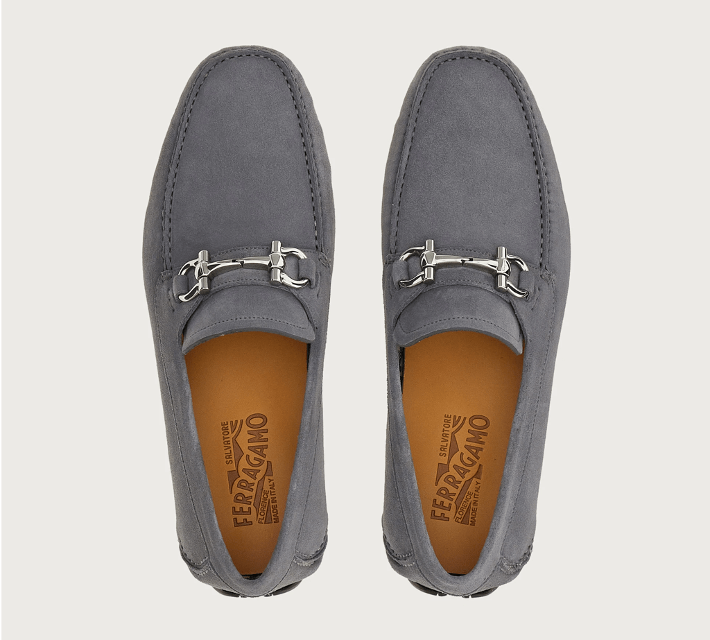 Giày Salvatore Ferragamo Driver Gancini 'Hematite' 020350-753172 - Ảnh 4