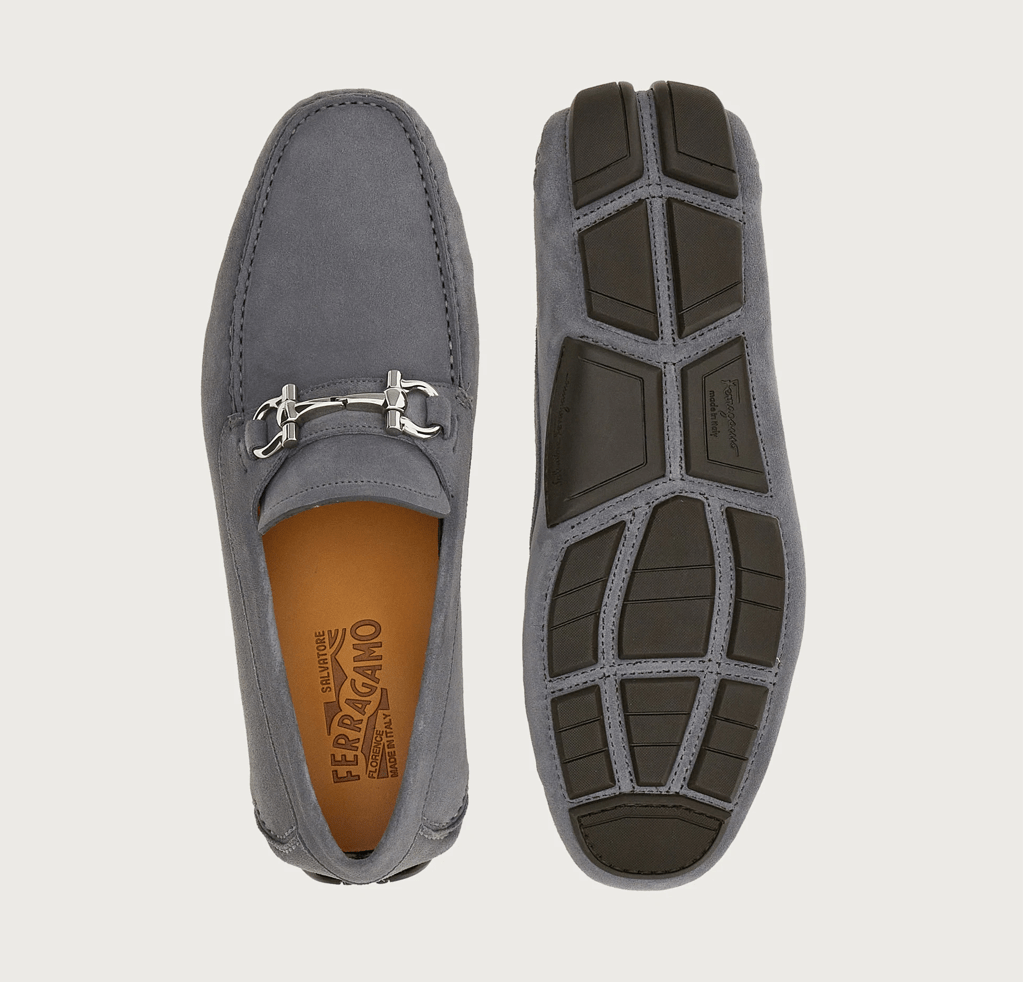 Giày Salvatore Ferragamo Driver Gancini 'Hematite' 020350-753172 - Ảnh 5