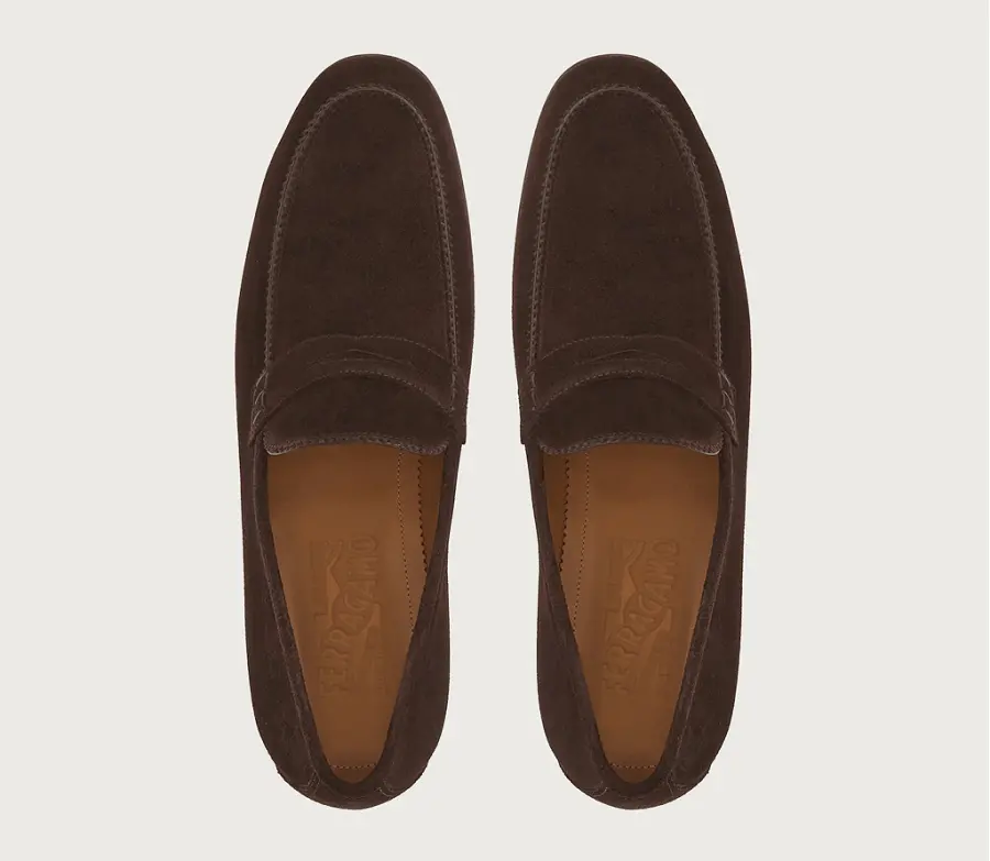 Giày Salvatore Ferragamo Penny Loafer 'Hickory' 020816-753903 - Ảnh 4