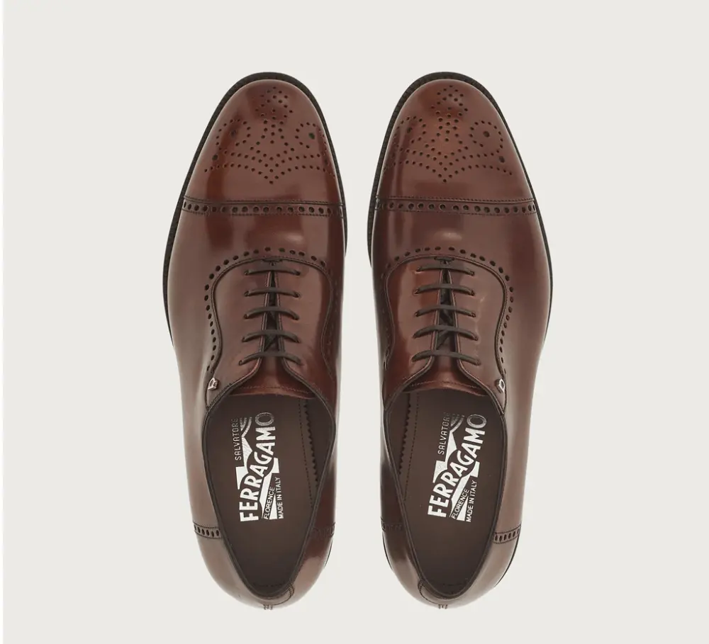 Giày Salvatore Ferragamo Oxford 'Hickory' 020762-753943 - Ảnh 4