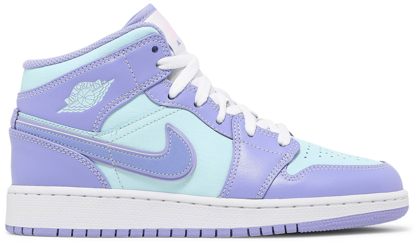 Giày Nike Air Jordan 1 Mid GS 'Purple Glacier Blue' 554725-500