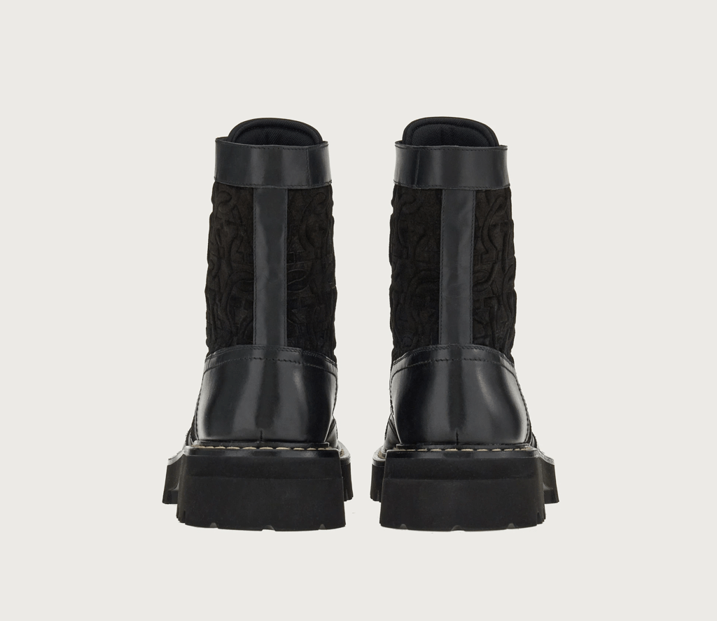 Giày Salvatore Ferragamo Combat Boot 'Black' 020929-756728 - Ảnh 5