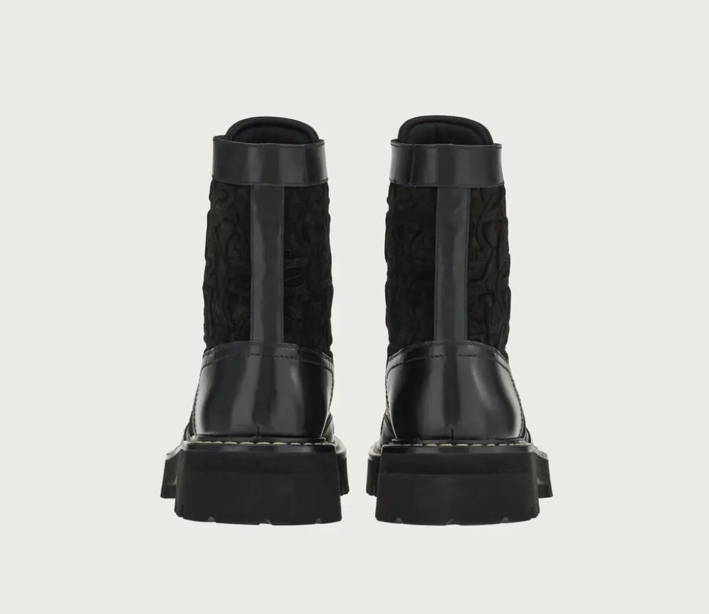 Giày Salvatore Ferragamo Combat Boot 'Black' 020929-756728 - Ảnh 5