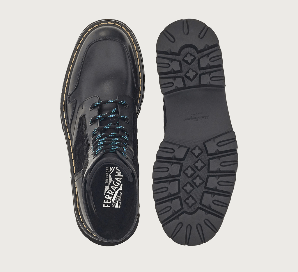 Giày Salvatore Ferragamo Combat Boot 'Black' 020929-756728 - Ảnh 3