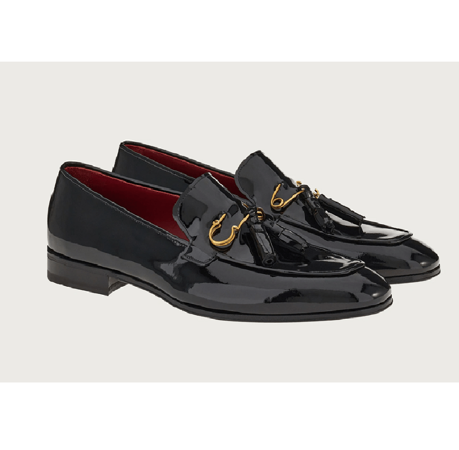 Giày Salvatore Ferragamo Loafer Tassels 'Black' 021002-757634 - Ảnh 4
