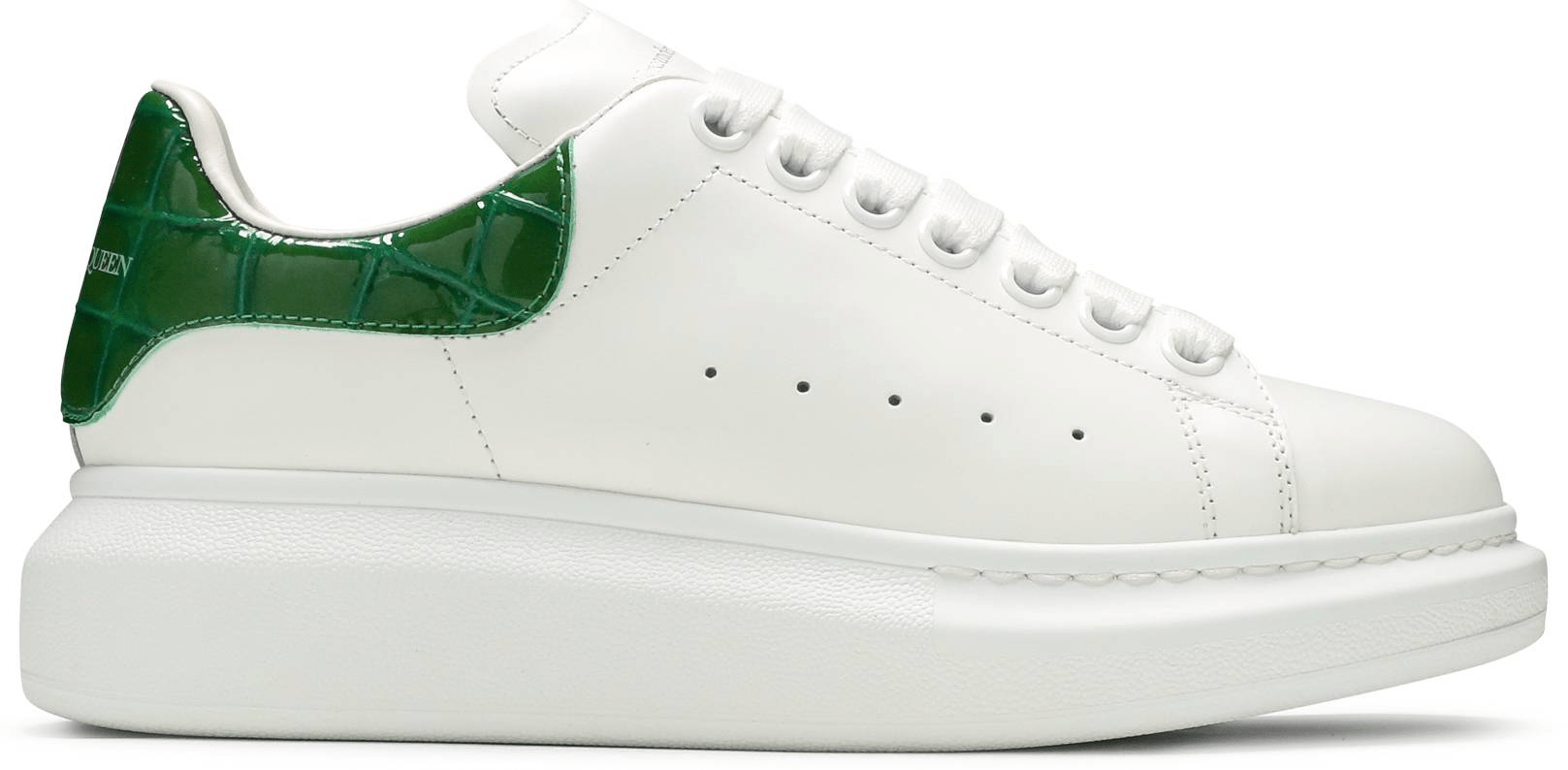 Giày Alexander McQueen Wmns Oversized Sneaker 'White Chrome Green' 553770-WIAF8-9409