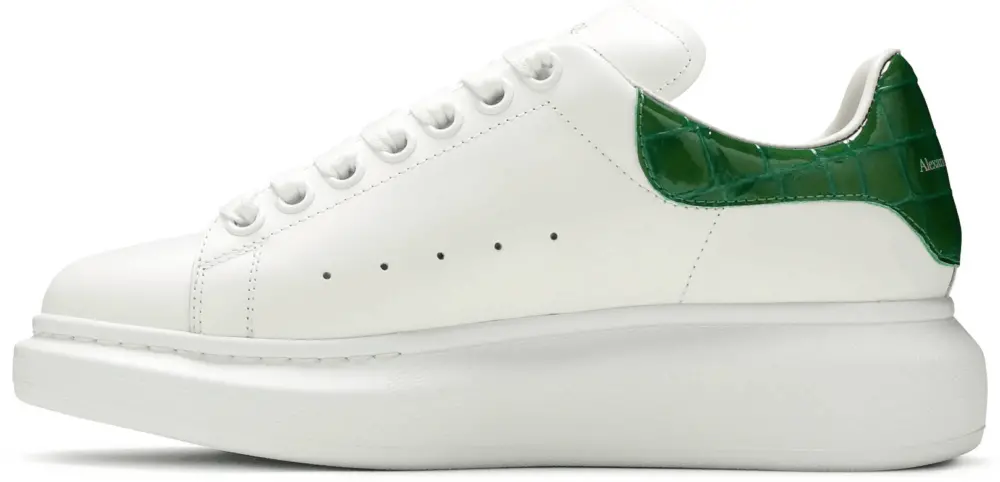 Alternative view of Giày Alexander McQueen Wmns Oversized Sneaker 'White Chrome Green' 553770-WIAF8-9409