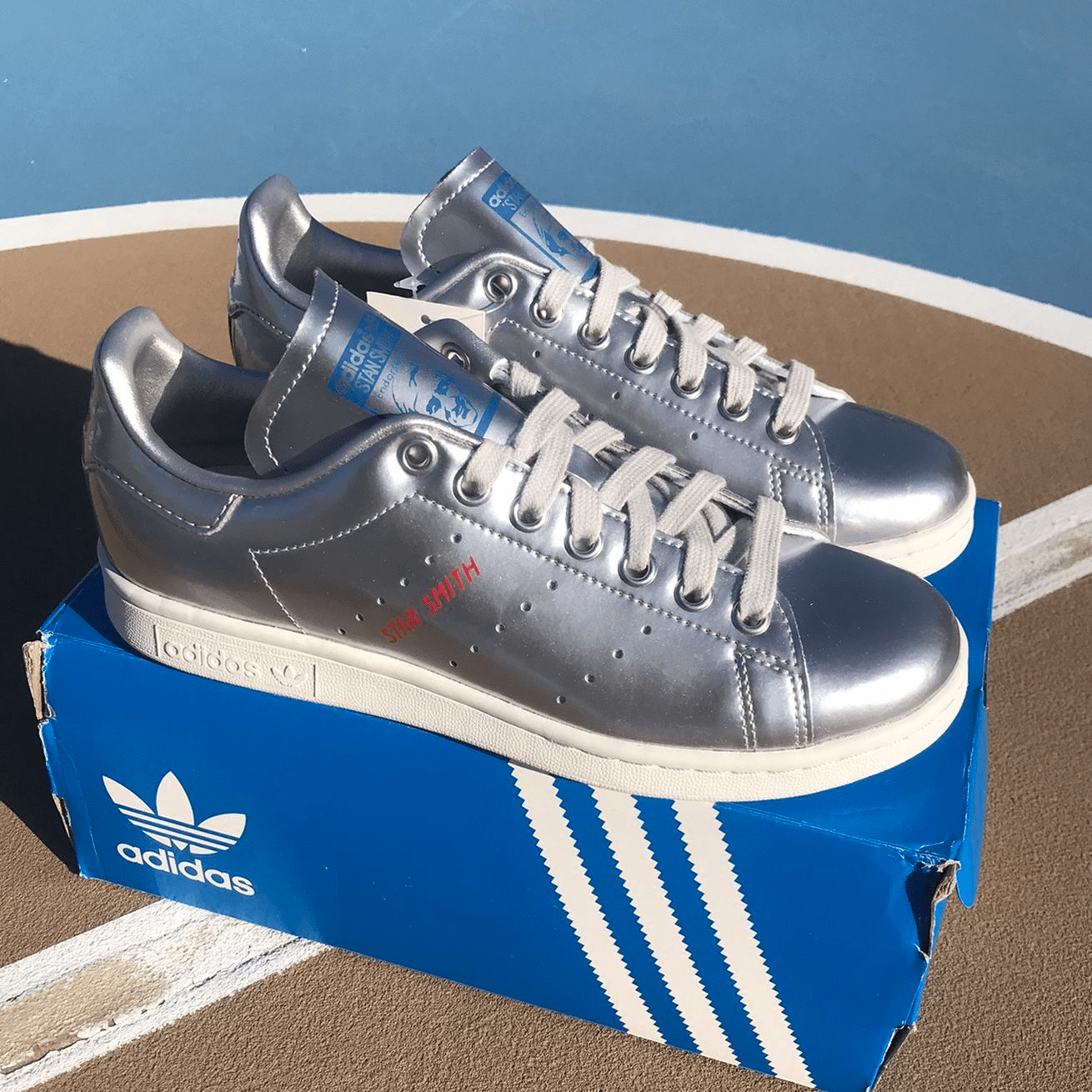 Giày Adidas Stan Smith 'Silver Metallic' FW5363 - Ảnh 2