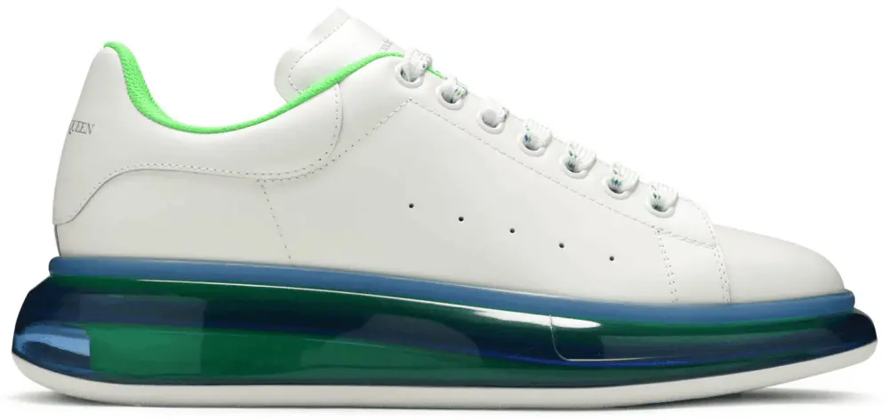 Giày Alexander McQueen Oversized Sneaker 'Transparent Sole - White Blue' 662657-WHYBY-9467
