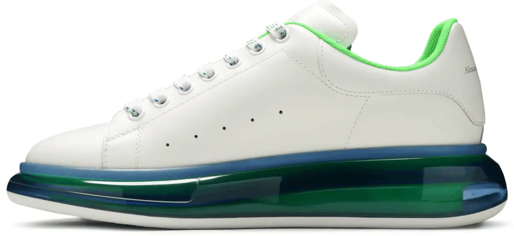 Alternative view of Giày Alexander McQueen Oversized Sneaker 'Transparent Sole - White Blue' 662657-WHYBY-9467