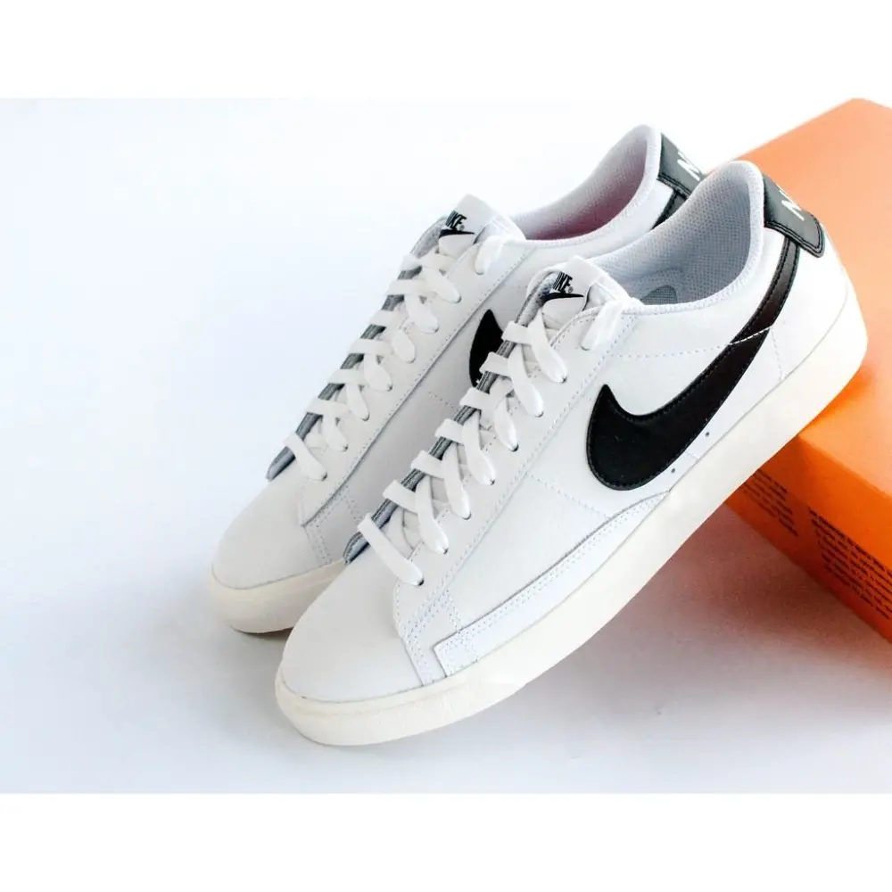 Giày Nike Blazer Low 77 GS 'White Midnight Navy' DA4074-100 - Ảnh 4