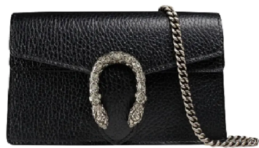 Túi Gucci Dionysus Leather Super Mini Black Leather 476432-CAOGN-8176