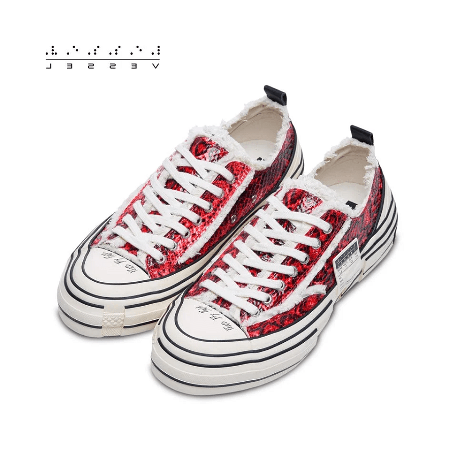 Giày xVESSEL G.O.P. Lows 'Python Pattern Red' - Ảnh 2