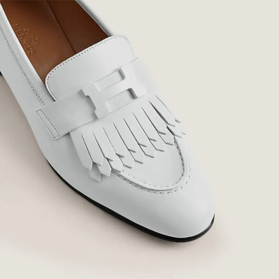Giày Hermes Royal Loafer ‘Blanc’ H221276Z92400 - Ảnh 4