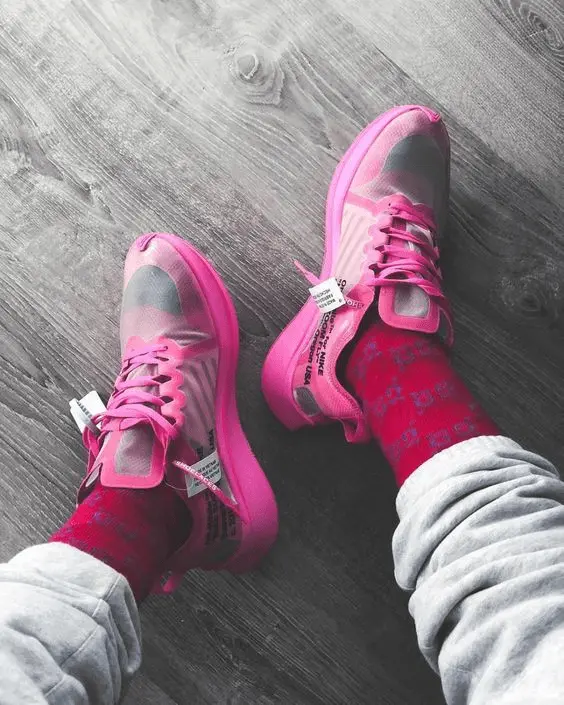 Giày Nike Off-White x Zoom Fly SP 'Tulip Pink' AJ4588-600 - Ảnh 7