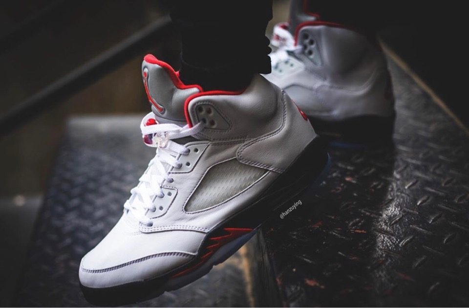 Giày Air Jordan 5 Retro GS 'Fire Red' 2020 440888-102 - Ảnh 2