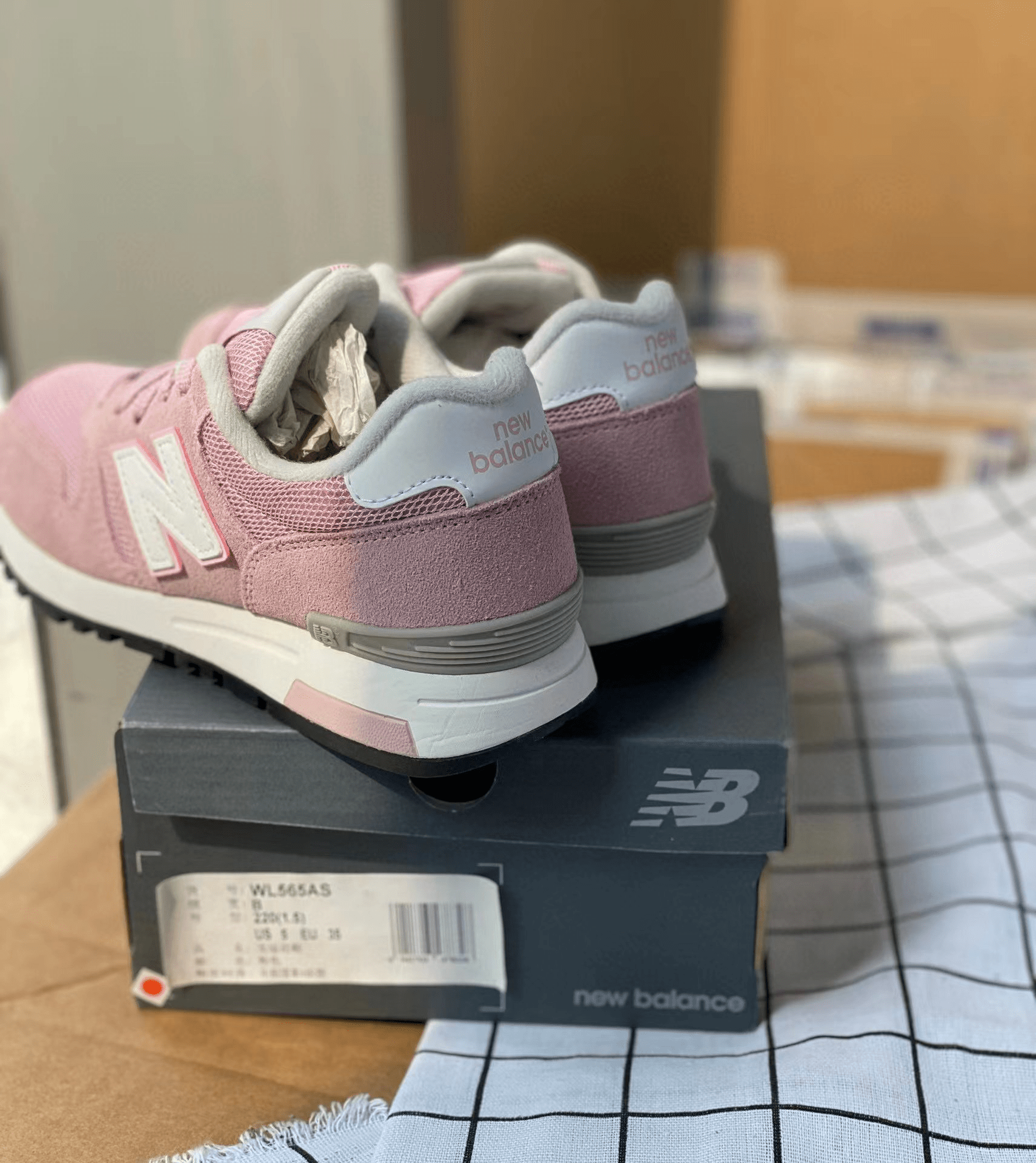 Giày New Balance 565 Series Pink B Wide WL565AS - Ảnh 3