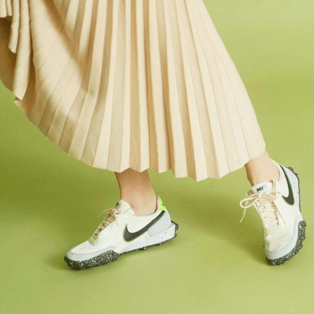 Giày Nike Waffle Racer Crater 'Pale Ivory Electric Green' CT1983-102 - Ảnh 4