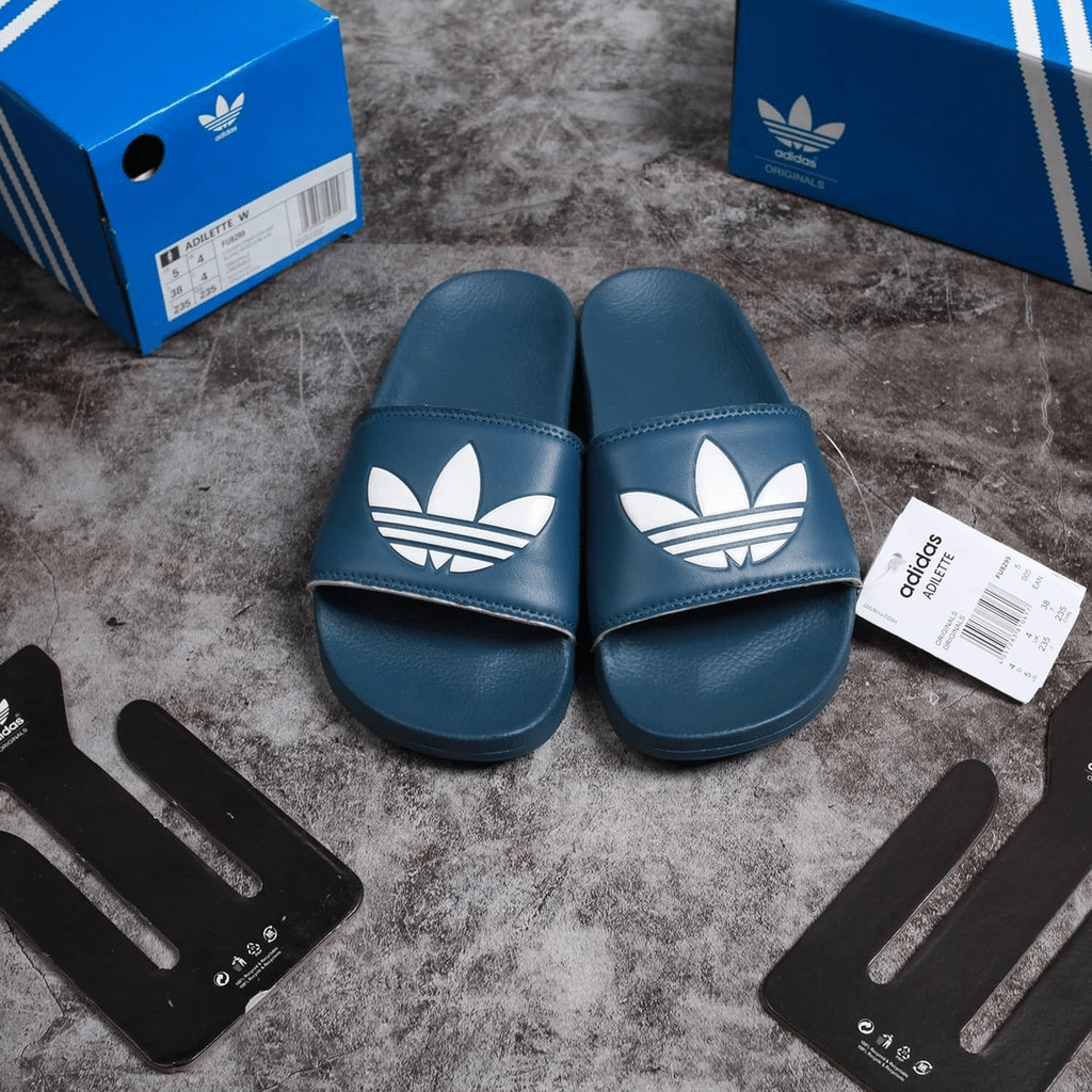 Dép Adidas Adilette Lite Slides Trefoil Logo Collegiate Navy FU8299 - Ảnh 3