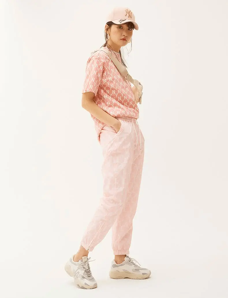 Alternative view of Áo MLB Monogram All Over Over Fit Short Sleeve Pink 31TSM1131-50P