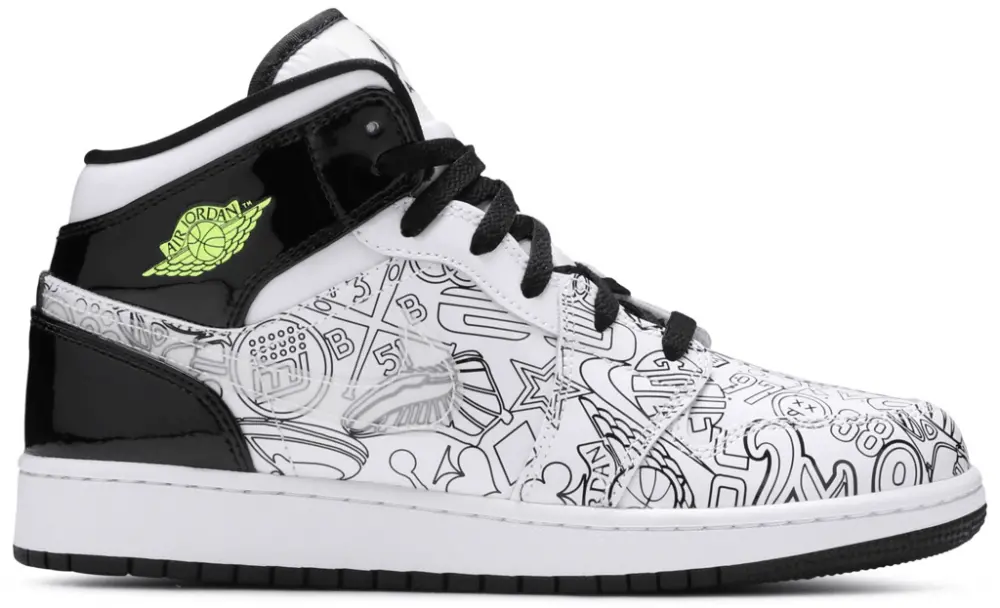 Giày Nike Air Jordan 1 Mid SE GS 'DIY' DC4099-100