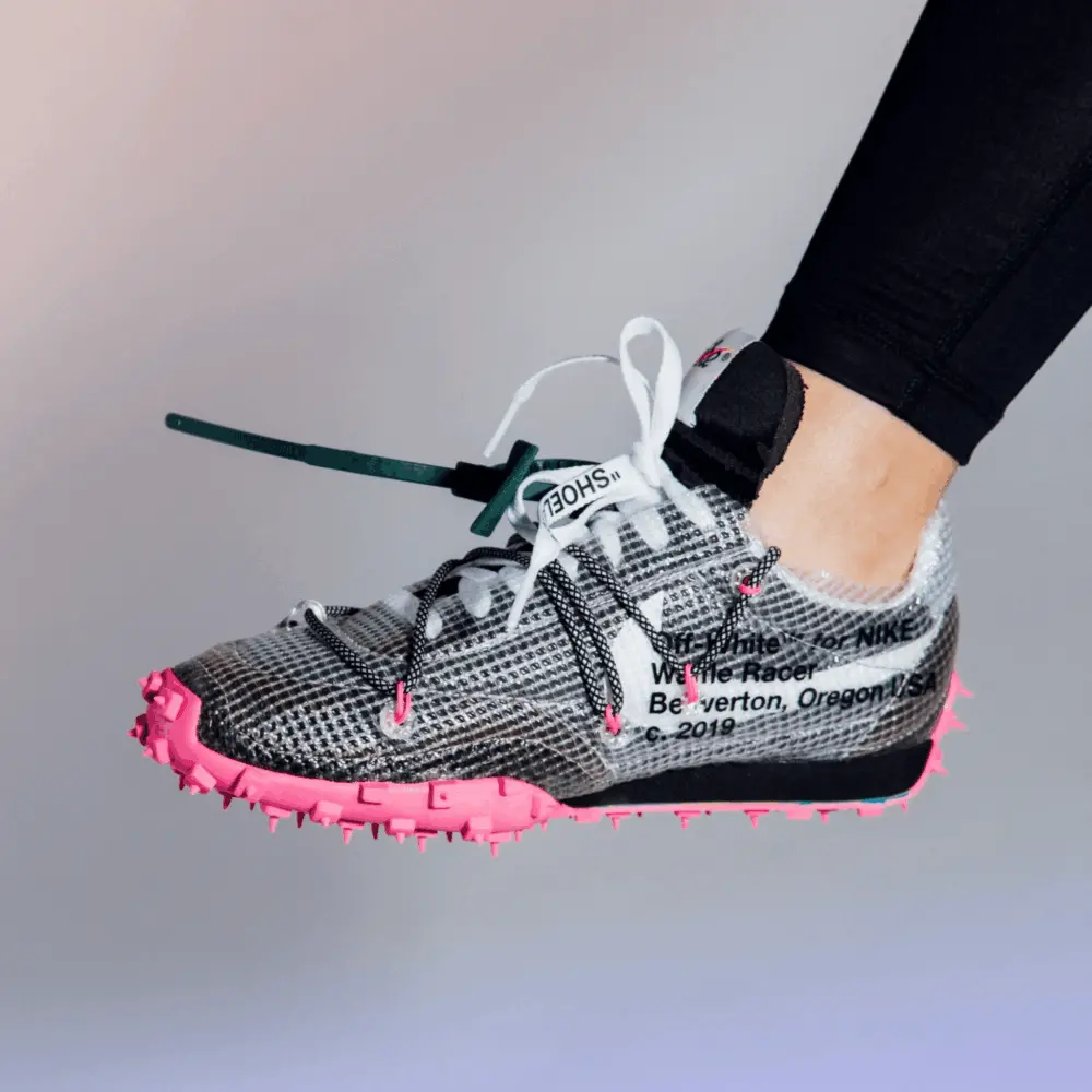Giày Nike Off-White x Wmns Waffle Racer 'Fuchsia' CD8180-001 - Ảnh 8