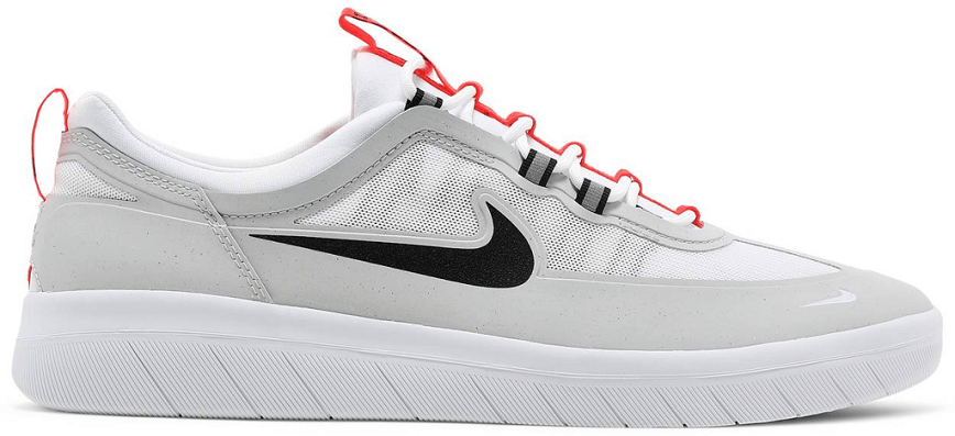 Giày Nike SB Nyjah Free 2 Neutral Grey Bright Crimson BV2078-007