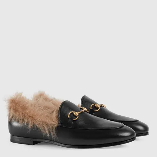 Alternative view of Giày Gucci Jordaan Fur Loafers 496626-DMB90-1063