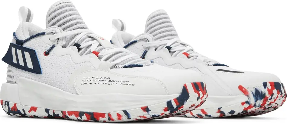 Alternative view of Giày Adidas Dame 7 EXTPLY GCA 'USA' GW2946
