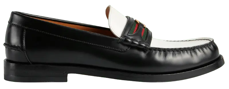 Giày Gucci Loafer Interlocking G 'Black White' ‎‎644724-17X20-1079