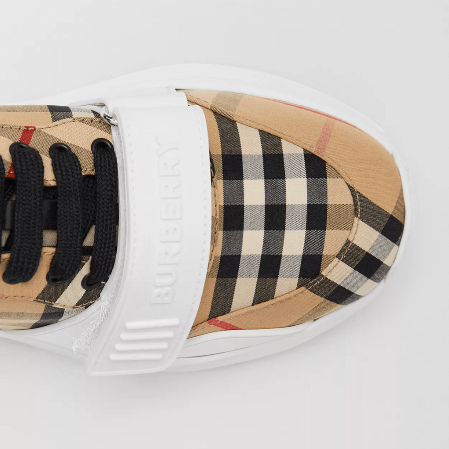 Giày Burberry Vintage Check Cotton 'Beige' 80497451 - Ảnh 3