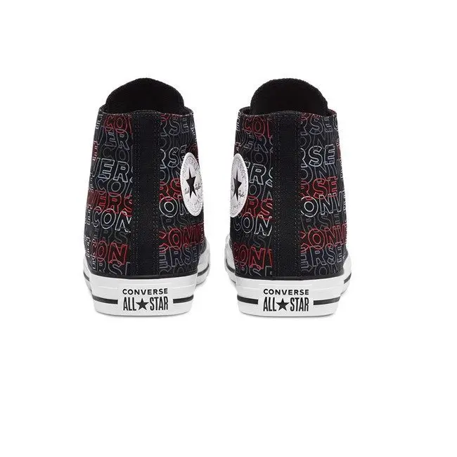 Giày Converse Chuck Taylor All Star High-Top 'Black/University Red/White' 170108C - Ảnh 4
