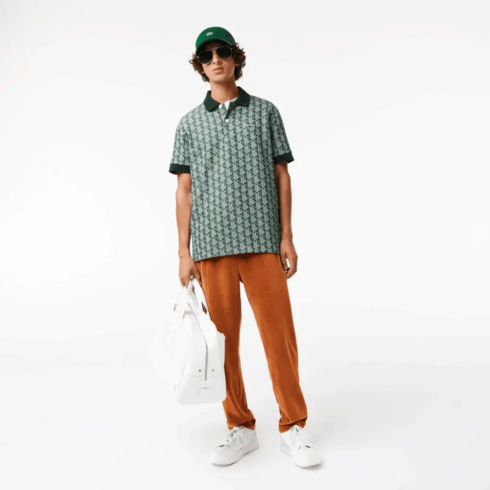 Áo Lacoste Classic Fit Print Contrast Collar 'Green' DH0073-7M4 - Ảnh 7