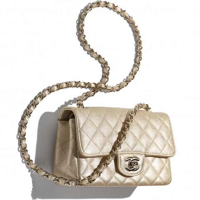 Túi Chanel Mini Flap Bag 'Metalic Lambskin Gold' A69900-B05133-NB812 - Ảnh 4