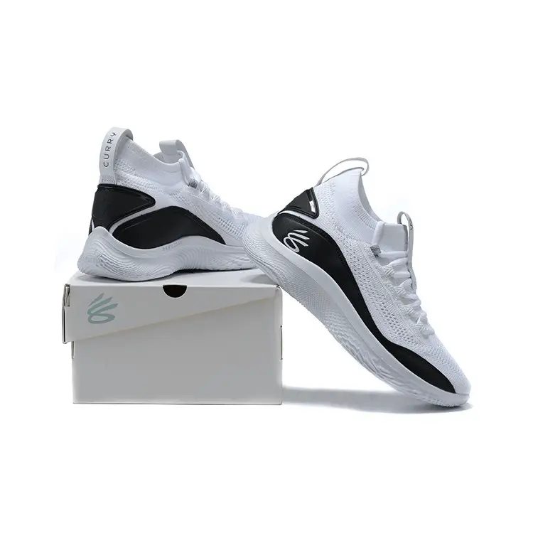 Giày Under Armour Curry Flow 8 NM 'White Black' 3024785-111 - Ảnh 5