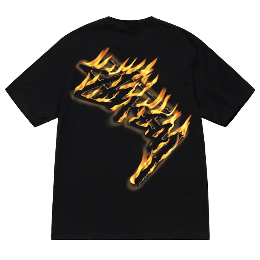 Áo Stussy Burning Stock T-shirt 'Black'
