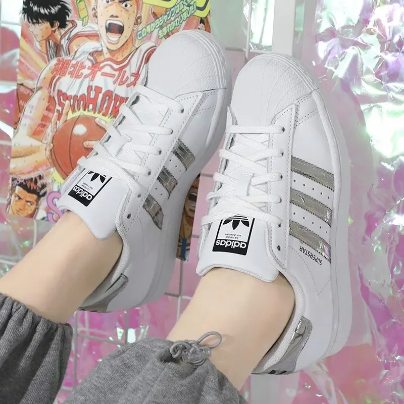 Giày Adidas Wmns Superstar 'Metallic 3 Stripes' FW3915 - Ảnh 4