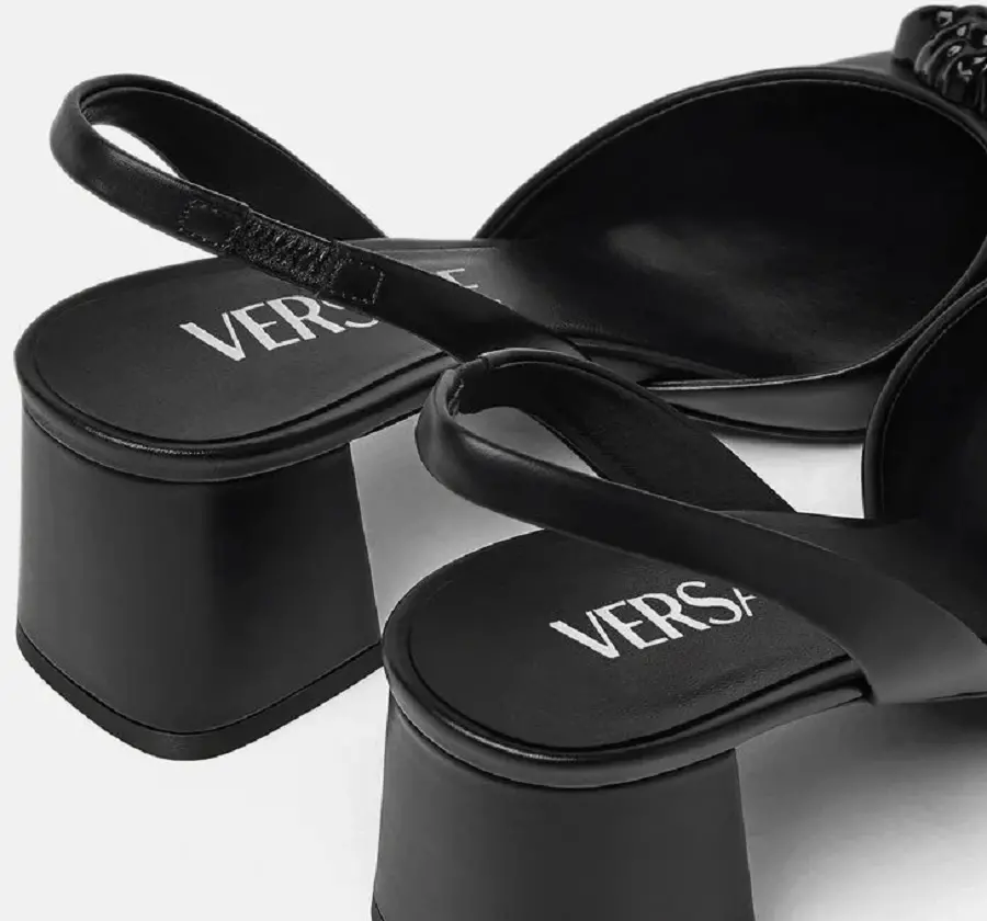 Alternative view of Giày Versace La Medusa Leather Sling-back Pumps 1003138-DVT2P-1B090