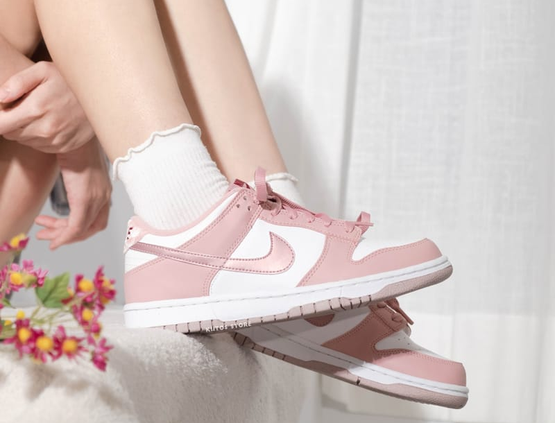 Giày Nike Dunk Low Pink Velvet GS 'Pink Velvet' DO6485-600 - Ảnh 5